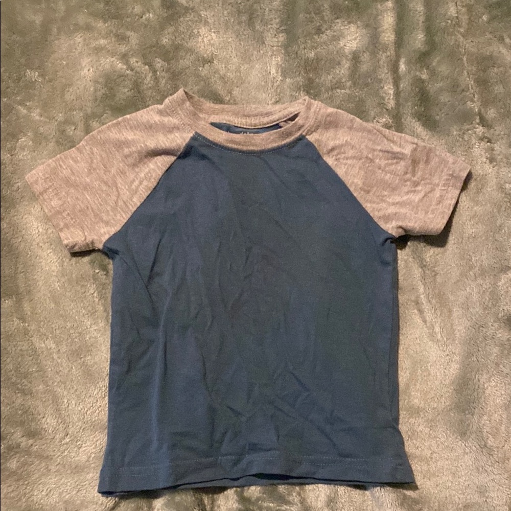 Blue and Gray Kids Raglan T-Shirt